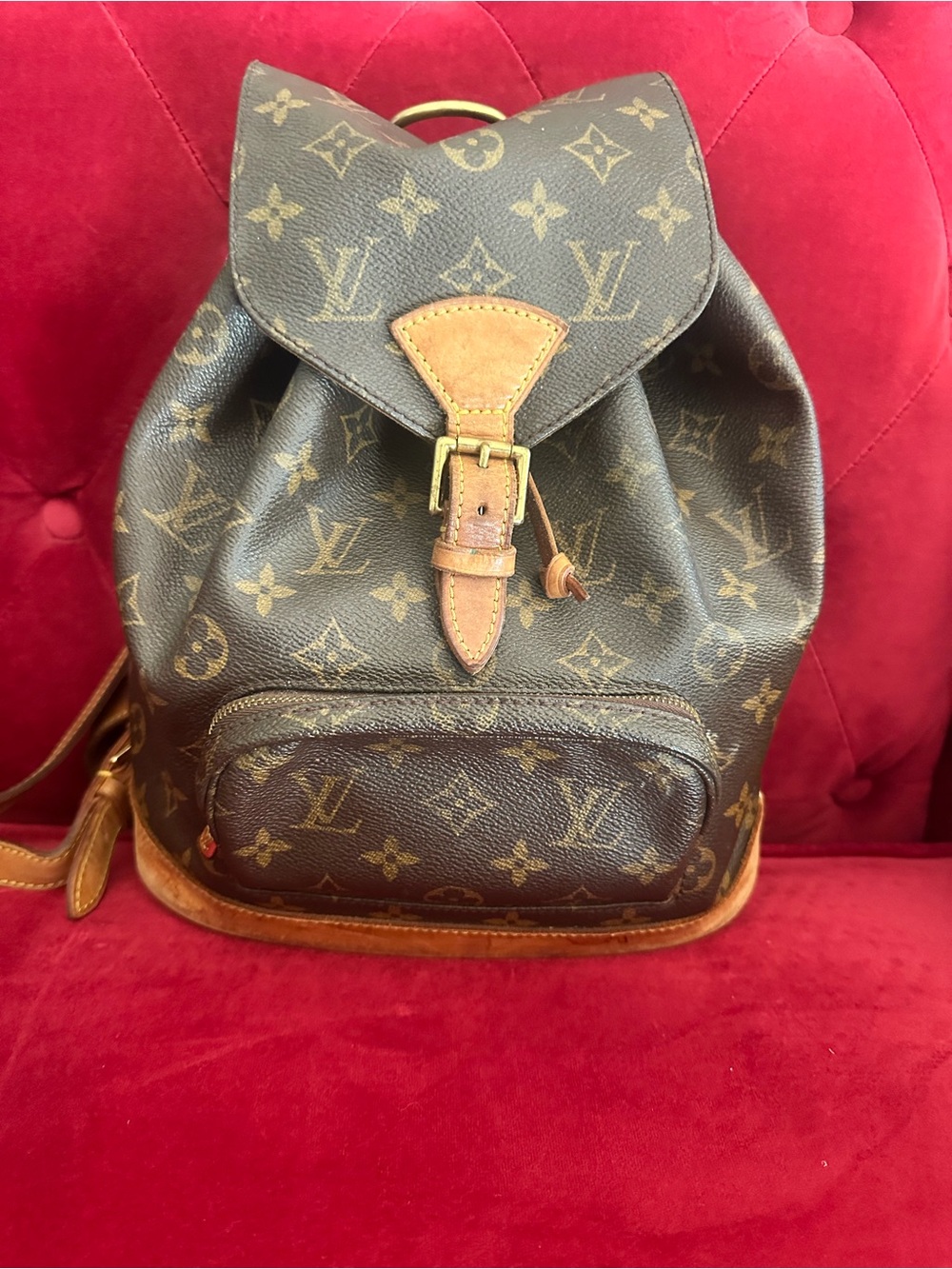 Louis Vuitton Monogram Canvas Backpack in Brown and Tan